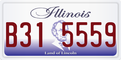 IL license plate B315559