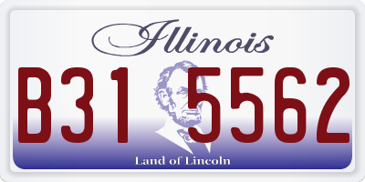 IL license plate B315562