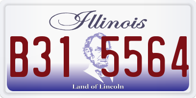 IL license plate B315564