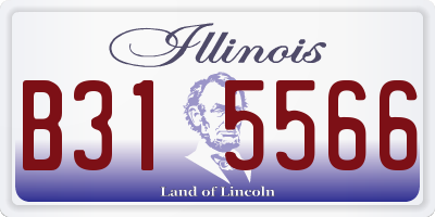 IL license plate B315566