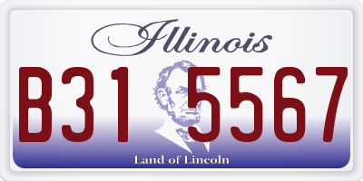 IL license plate B315567