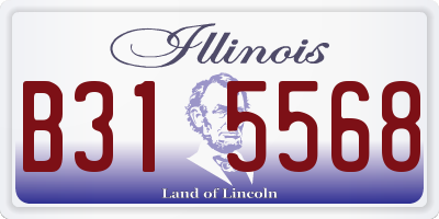 IL license plate B315568