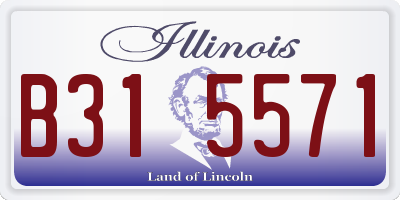 IL license plate B315571