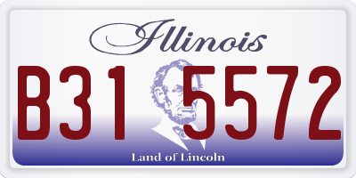 IL license plate B315572