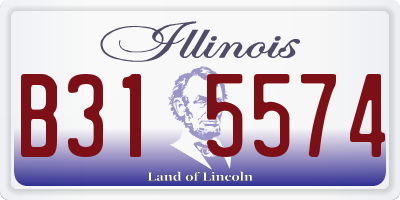 IL license plate B315574