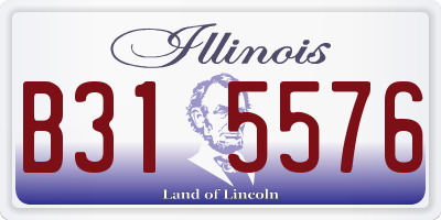 IL license plate B315576