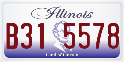 IL license plate B315578