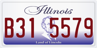 IL license plate B315579