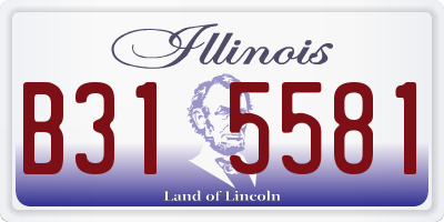 IL license plate B315581