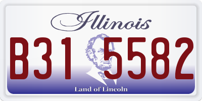 IL license plate B315582