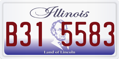 IL license plate B315583
