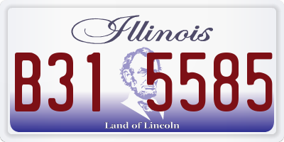 IL license plate B315585
