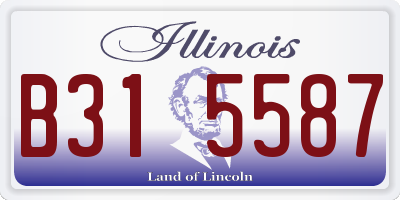 IL license plate B315587
