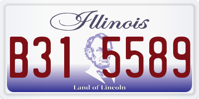 IL license plate B315589