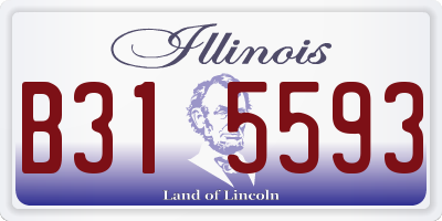 IL license plate B315593