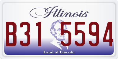 IL license plate B315594