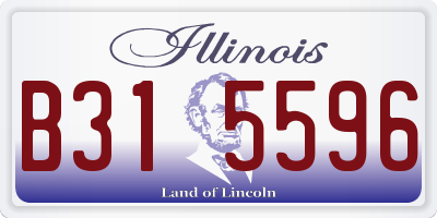 IL license plate B315596