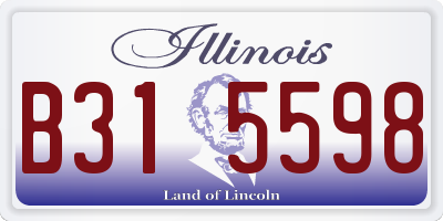 IL license plate B315598