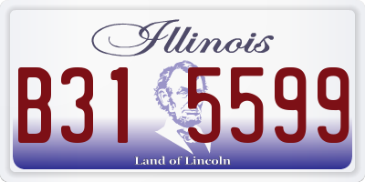 IL license plate B315599