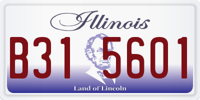 IL license plate B315601