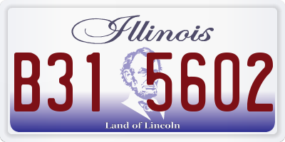 IL license plate B315602