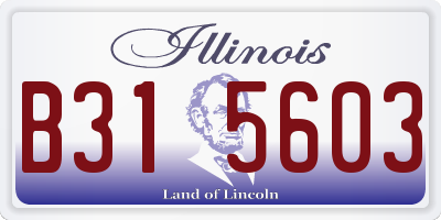 IL license plate B315603