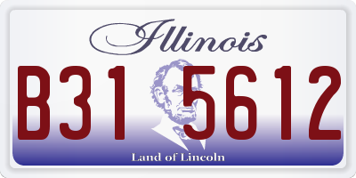 IL license plate B315612