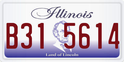 IL license plate B315614