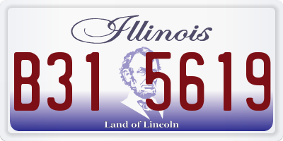 IL license plate B315619