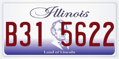 IL license plate B315622