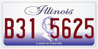 IL license plate B315625