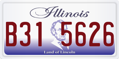 IL license plate B315626