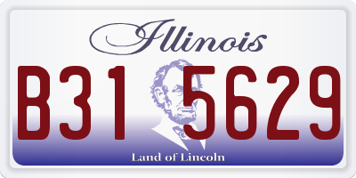 IL license plate B315629