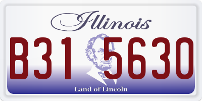 IL license plate B315630