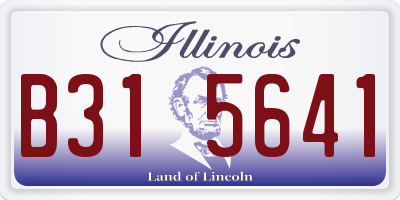 IL license plate B315641