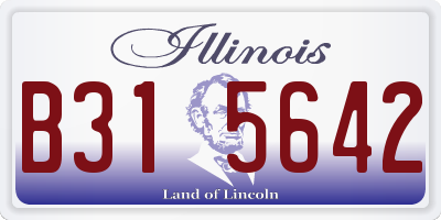 IL license plate B315642