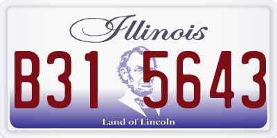 IL license plate B315643