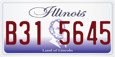 IL license plate B315645