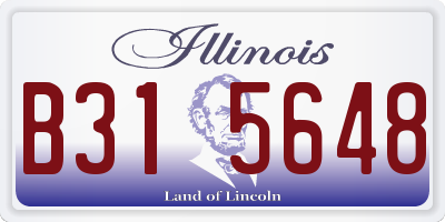 IL license plate B315648