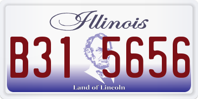IL license plate B315656