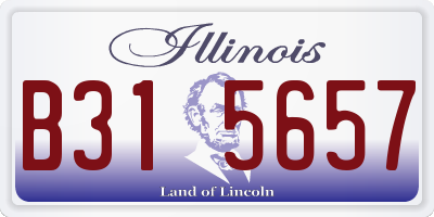 IL license plate B315657