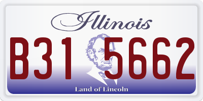 IL license plate B315662
