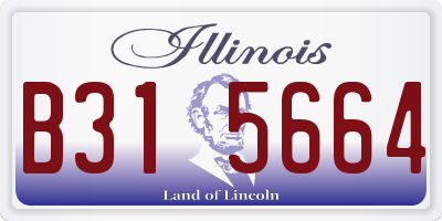 IL license plate B315664