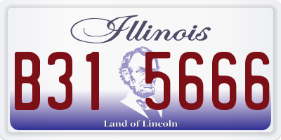 IL license plate B315666