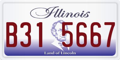 IL license plate B315667