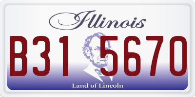 IL license plate B315670