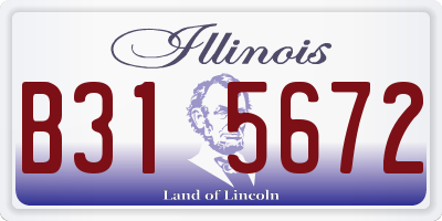 IL license plate B315672