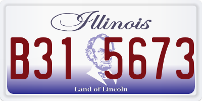 IL license plate B315673