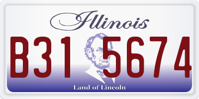IL license plate B315674
