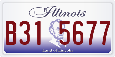 IL license plate B315677